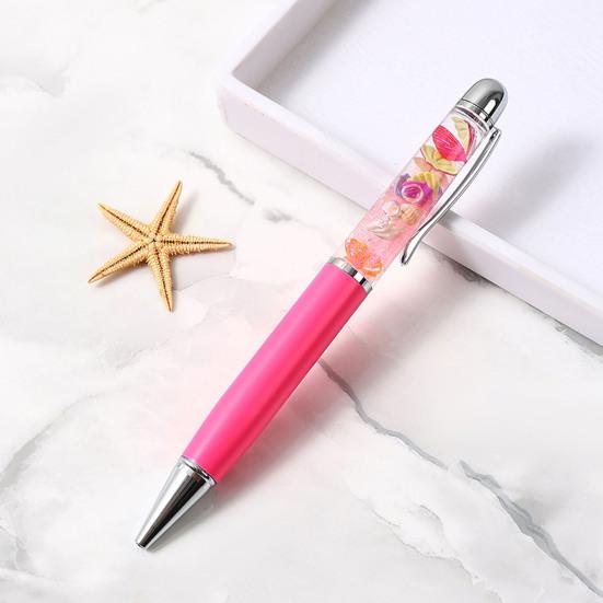 Ballpoint Pen 1.0mm Smooth Black Ink Pen Ergonomic Grip Unique Floating Liquid Desk Pen Relaxing Stress