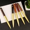 Retractable Wooden Ballpoint Pen Smooth Writing Calligraphy Ballpoint Pen Roller Ball Pens  School
