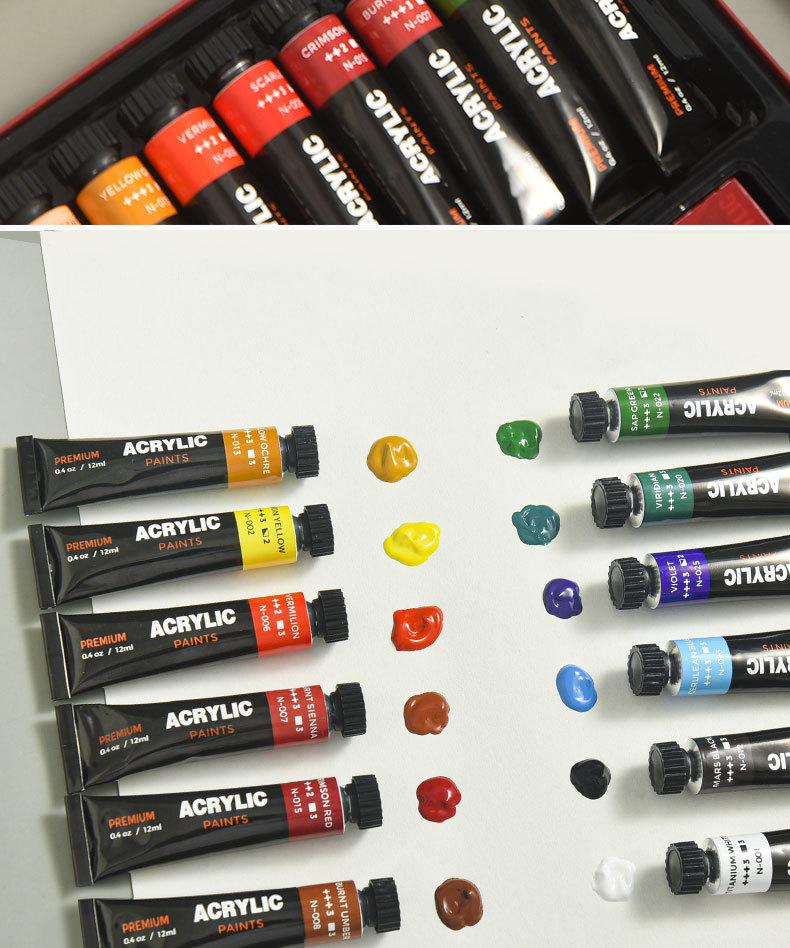 30 Color Drawing Pigment Acrylic Pigment 12ml Aluminum Tube Set Hand Drawn Graffiti DIY Art Painter Level Art Pigment