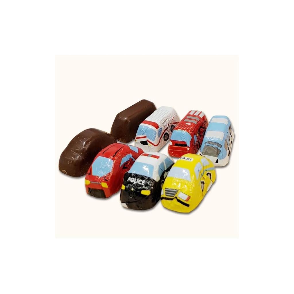Takaoka Chocolate Car-Shaped Chocolates Net-in Kuruma Choco, 6 Pieces x 4 Bags, Kids Sweets