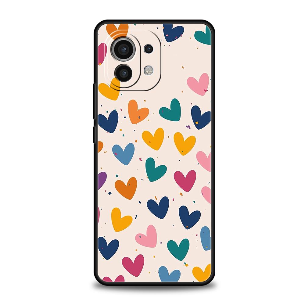 Чехол для телефона для Xiaomi 15 14 13 12 Lite 14T 13T 12T Pro Poco X7 X6 X5 X4 X3 NFC F7 Ultra F6 Pro Мягкий чехол Сердце