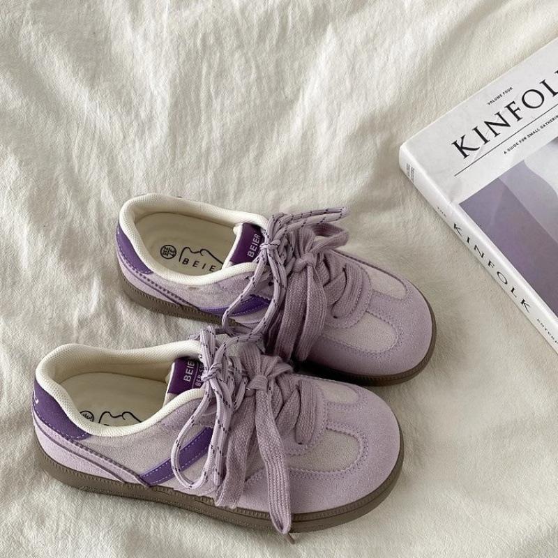 Platform-soled German Training Shoes Women's Spring 2025 New Big-headed Board Shoes Versatile, Lightweight Soft-soled Sports and Leisure Shoes