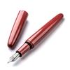 WANCHER Dream Fountain Pen DREAM PEN Makoto Ebonite Sand Red Cigar Shape Fountain Pen (B Bold)