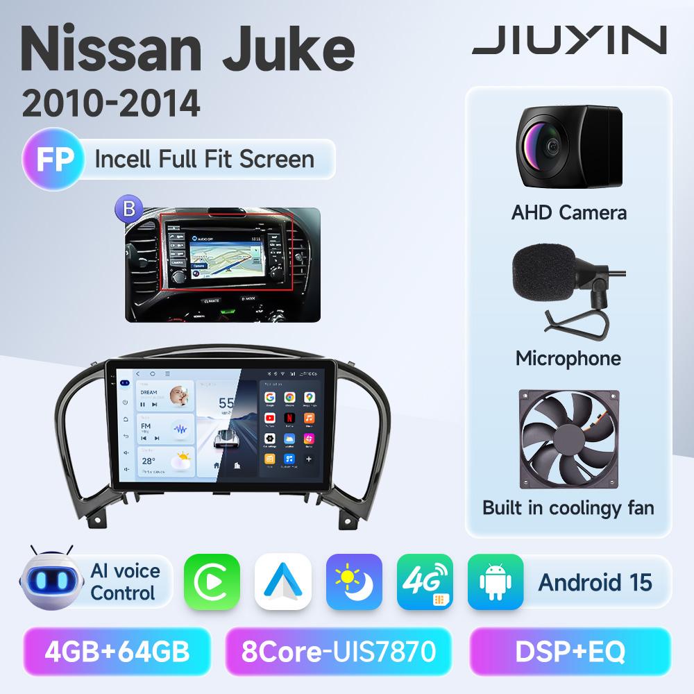 IPS Car Radio For Nissan Juke YF15 2010 - 2014 Carplay 4G Multimedia Video Player GPS Autoradio AI Voice 2 Din Android Auto BT