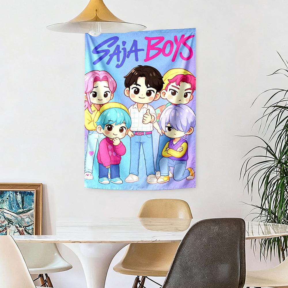 Saja Boys Wall Decor Tapestry Art For Pet Memorial Birthdaywedding Party Backdrop Family Gift