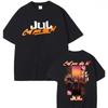Rapper Jul Music Album Shirt World Tour 2026 Summer New Unisexs Womens Fashion Cotton Oversized Tshirt Street Y2K Unisex