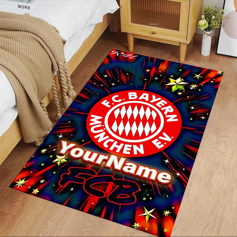 Bayern Munich Customized Name Area Rug Suitable for Decorate room Dining Room Living Rooms Entryway Antislip Carpet Anime Office Decor Spiritual Gift
