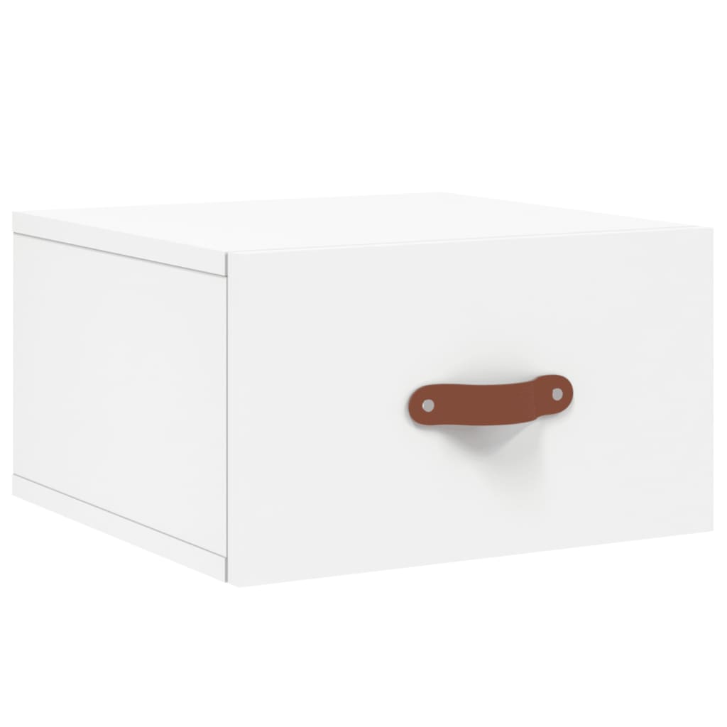 Wall Mounted Nightstand White 35 x 35 x 20 cm