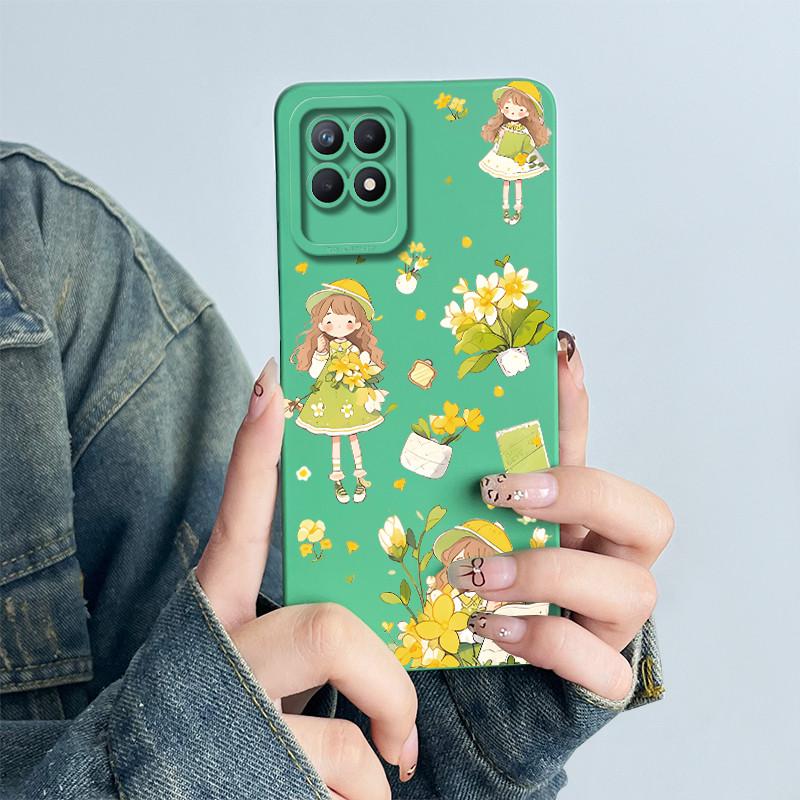 Чехол для телефона OPPO Realme 8i 4G RMX3151 RMX3286 Мягкий силиконовый Capa для realme Narzo 50 Милый панда Мультяшный Цветок Funda Чехол