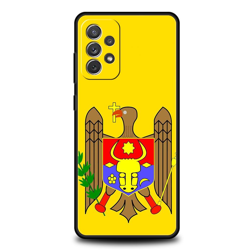 Чехол для телефона с флагом Молдовы Для Samsung Galaxy A15 A13 A51 A71 A41 A31 A21S A03S A05 A35 A32 A55 A23 A25 A33 A53 A73 5G Обложка