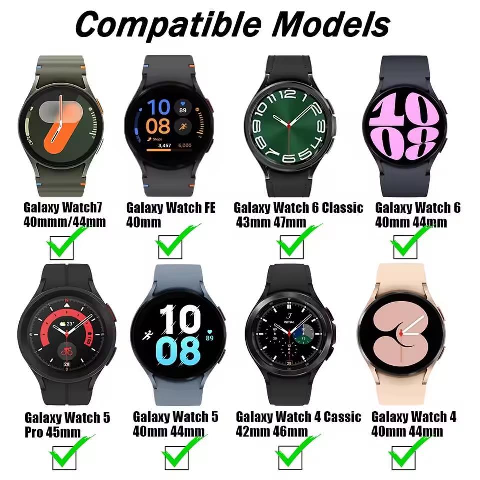 Магнитный силиконовый ремешок для Samsung Galaxy Watch 7 FE 6 5 4 44мм 40мм 5 Pro Оригинальный ремешок для Watch 6 Classic 47 43мм