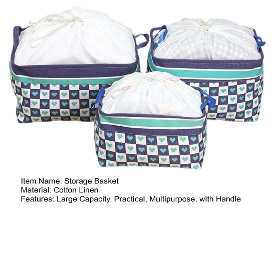 Складная корзина для хранения, многофункциональный органайзер с укрепленными ручками, вместительное хранилище для игрушек