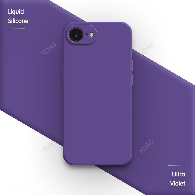 Чехол для телефона Coque для Apple iPhone 16E 16 Pro Max Plus 5G Однотонный Силиконовый Базовый Классический Прямоугольный Задняя Крышка Funda Аксессуары