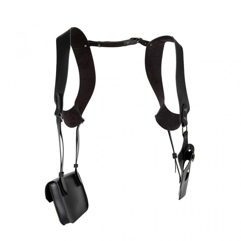 Tactical Chest Holster Universal Underarm Gun Leather Bag Cosplay Film Stage Outdoor Riding