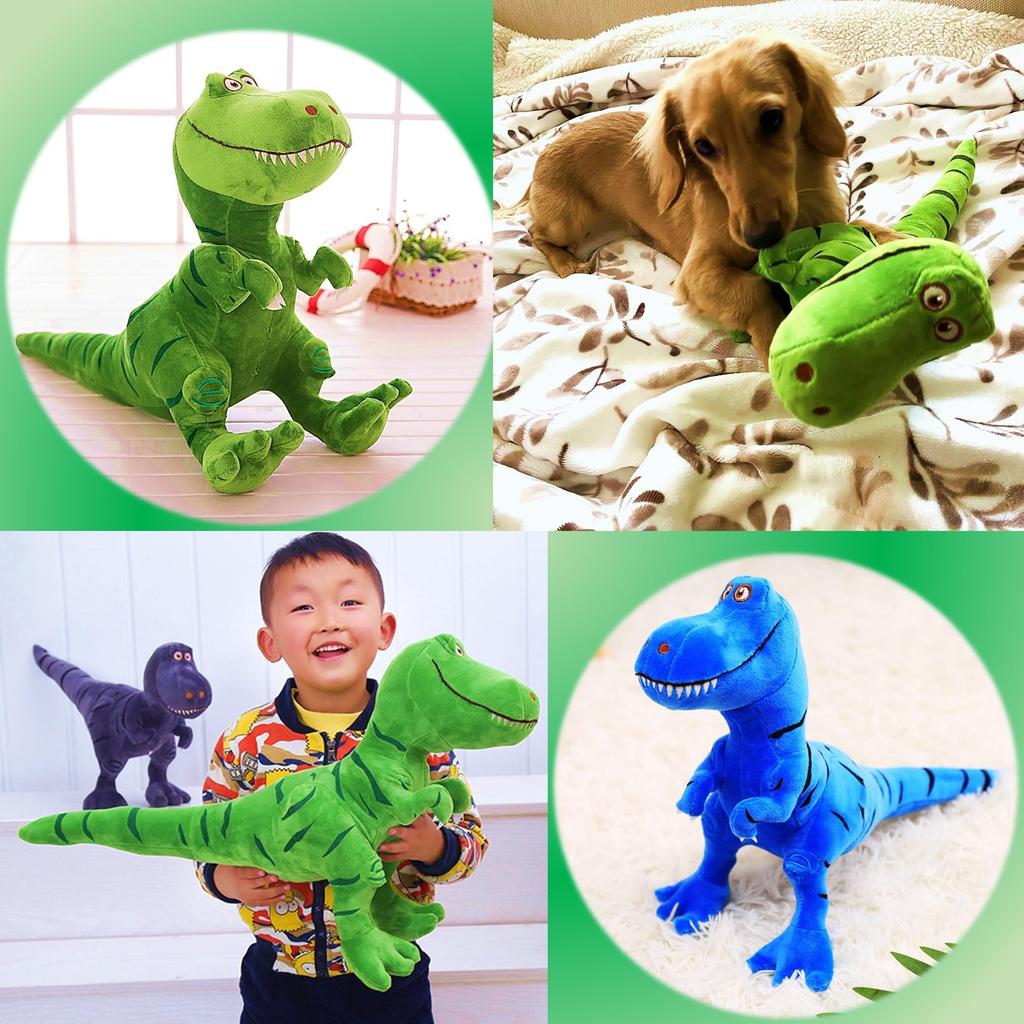 MIMIA 40cm T-Rex Plush Dinosaur, Perfect Gift for Kids, Birthday Gift, Fluffy T-Rex Body Pillow (Gray)