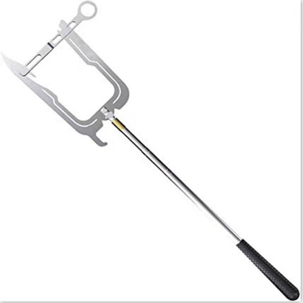 Telescopic Rod Dock Hook Stainless Steel Long Distance Threader Telescoping Boat Hook  Stop Ship