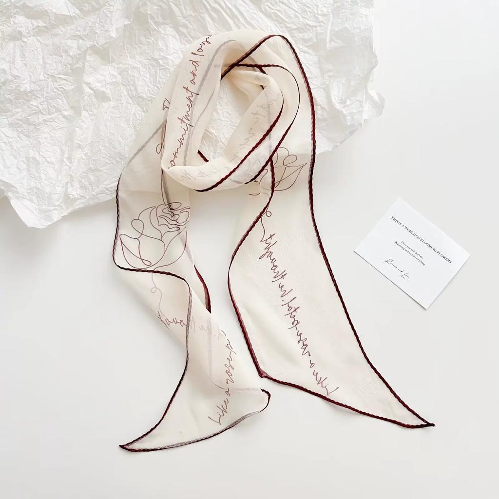 100% Nature Silk Scarf Fashion Women Scarves Shawl Hijab Bandana Kerchief Pashmina Neckerchief Foulard Female Echarpe 10*150cm