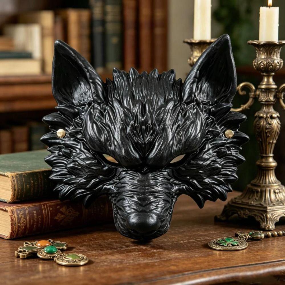 Funny Cosplay Halloween Wolf Mask 3D Fur Texture Werewolf Mask Party Costume Mask  Dress Up Prop
