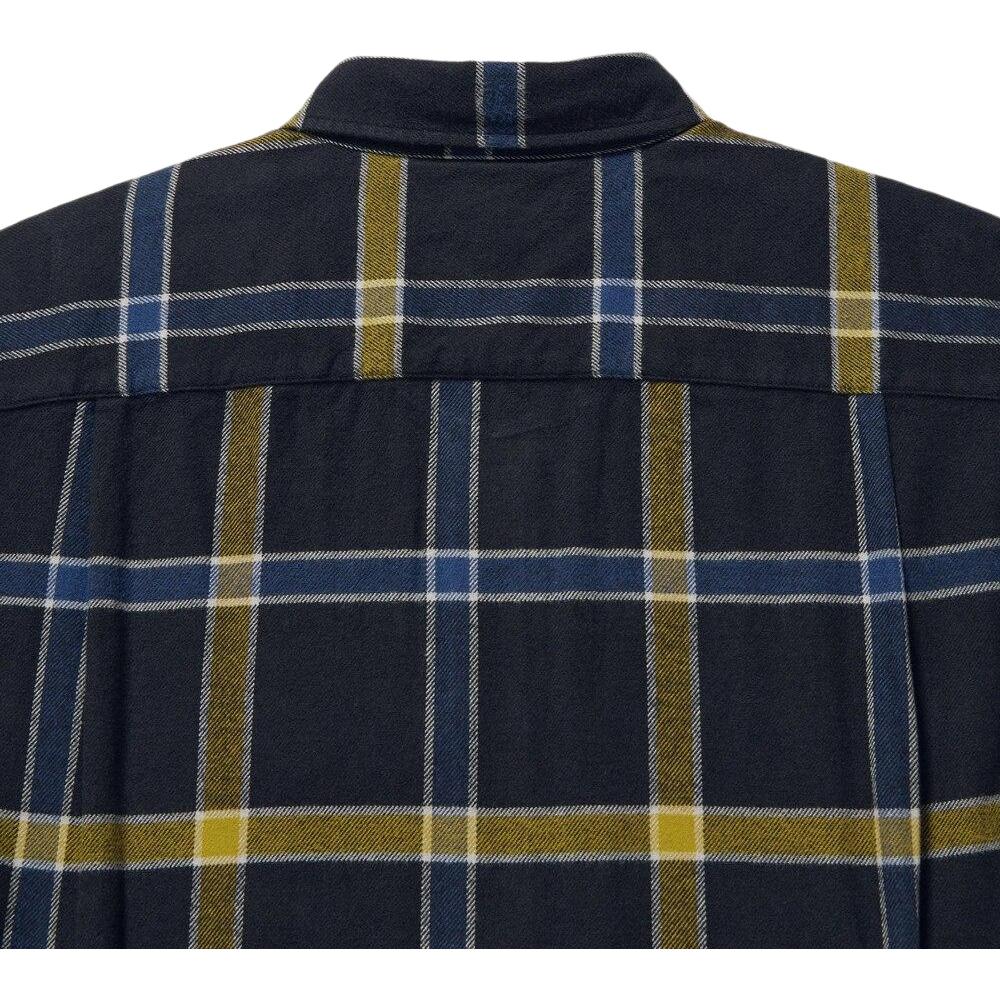 Uniqlo Мужская фланелевая рубашка JW Anderson в клетку на пуговицах с длинным рукавом Черная 462143-09