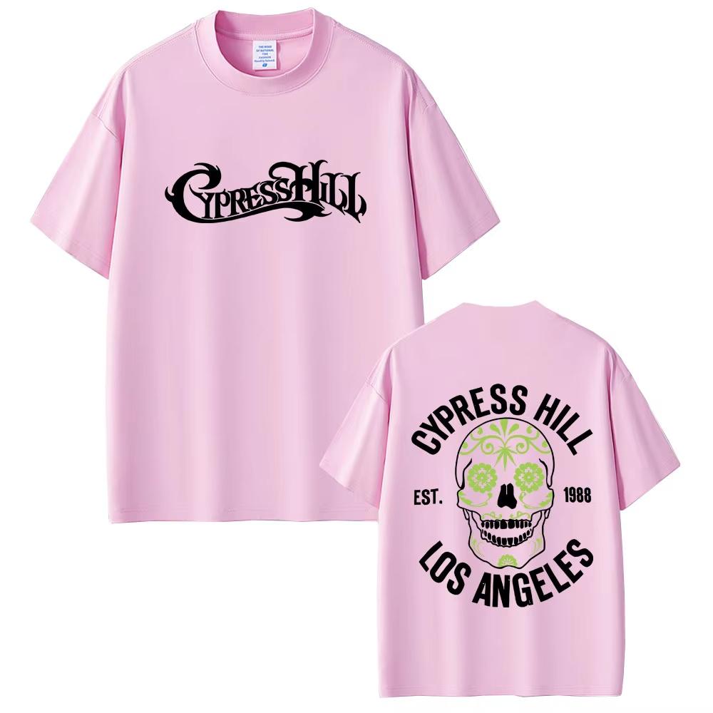 Футболка Cypress Hill с графикой скелета Мужская Женская Хип-хоп Мода Уличная одежда Мужская Повседневная хлопковая футболка с коротким рукавом