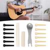 2Sets Plastic Saddle Guitar Bridge Pins Metal Puller Guitar Saddle Nut  For Acoustic Guitar
