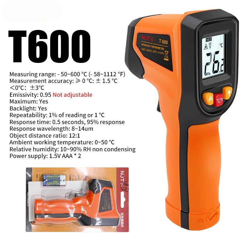 Бесконтактный цифровой инфракрасный термометр Лазерный измеритель температуры Пирометр Тепловизор Гигрометр Инфракрасный термометр Световая сигнализация