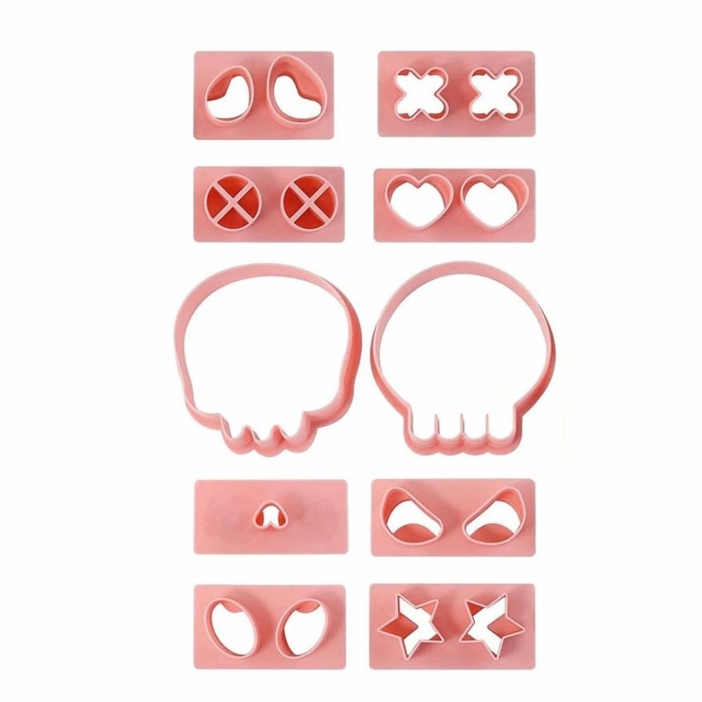 10Pcs/Set Hollow Skull Skull CookieB Aking Mold DIY Cookie Stamp Cake Decorating