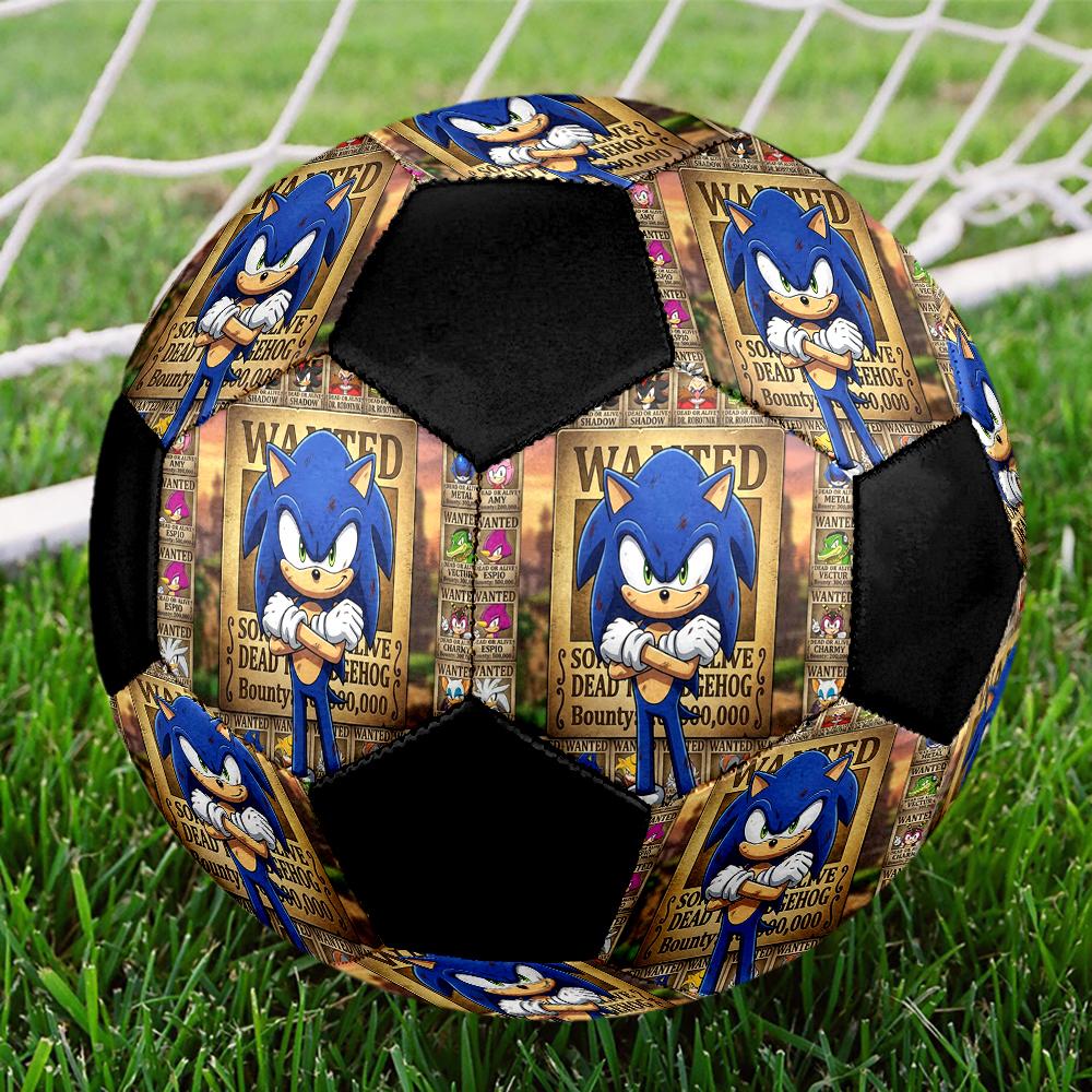 1pc Sonic The Hedgehog Football Soccer Ball Size 5 Indoor Soccer Ball Fashion Colorful Backyard Game -Great For Sports Fans Gift HE85