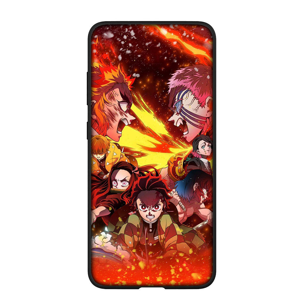 Чехол для телефона Samsung Galaxy S25 S24 S23 iPhone 16 15 Xiaomi Redmi Note 14 13 12 16E 11 Pro Max OPPO Moto Huawei Kamado Tanjirou Demon Slayer Cartoon