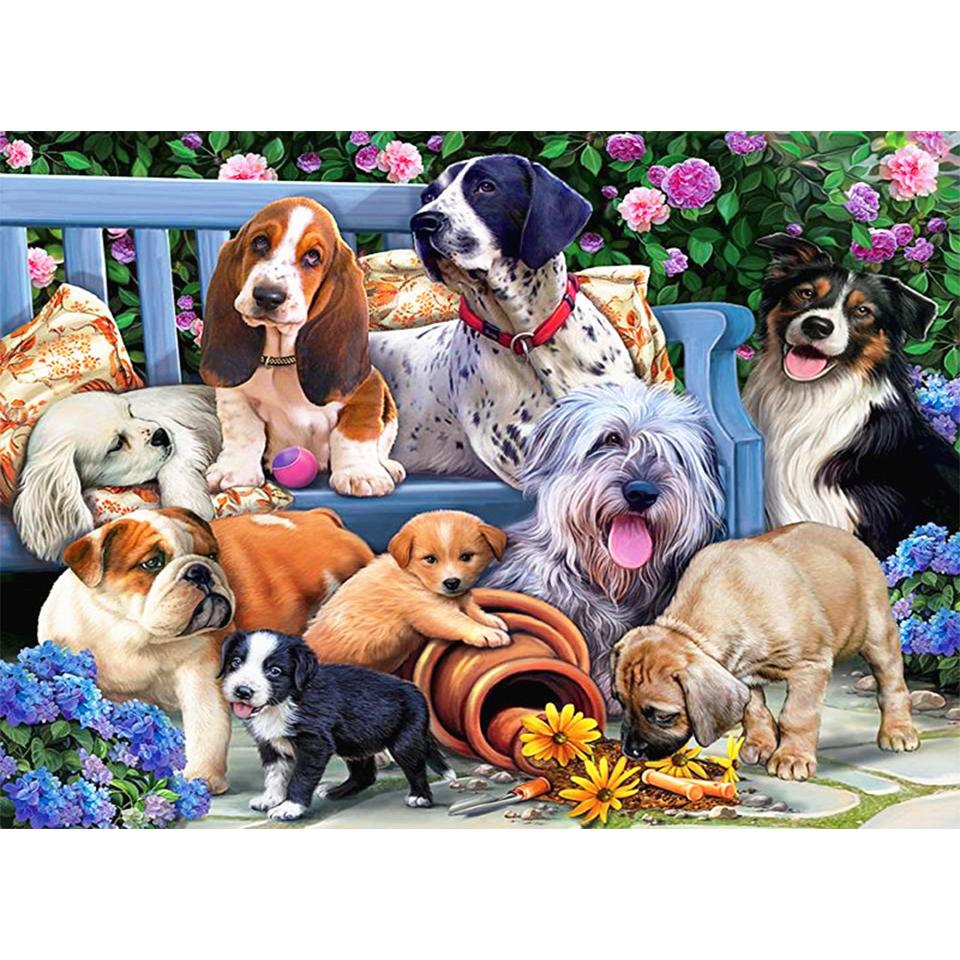 5D DIY алмазная живопись животное кошка собака набор для вышивки крестом полный круглый алмаз вышитая мозаика художественная картина украшение со стразами