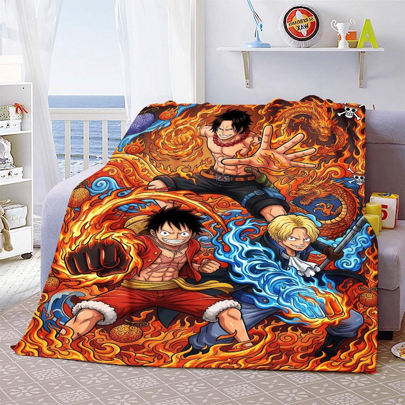 One Piece Soft Flannel Blanket Plush Warm Lightweight Throw for Sofa Bed Couch Cozy Winter Travel Decor Gift -QJY