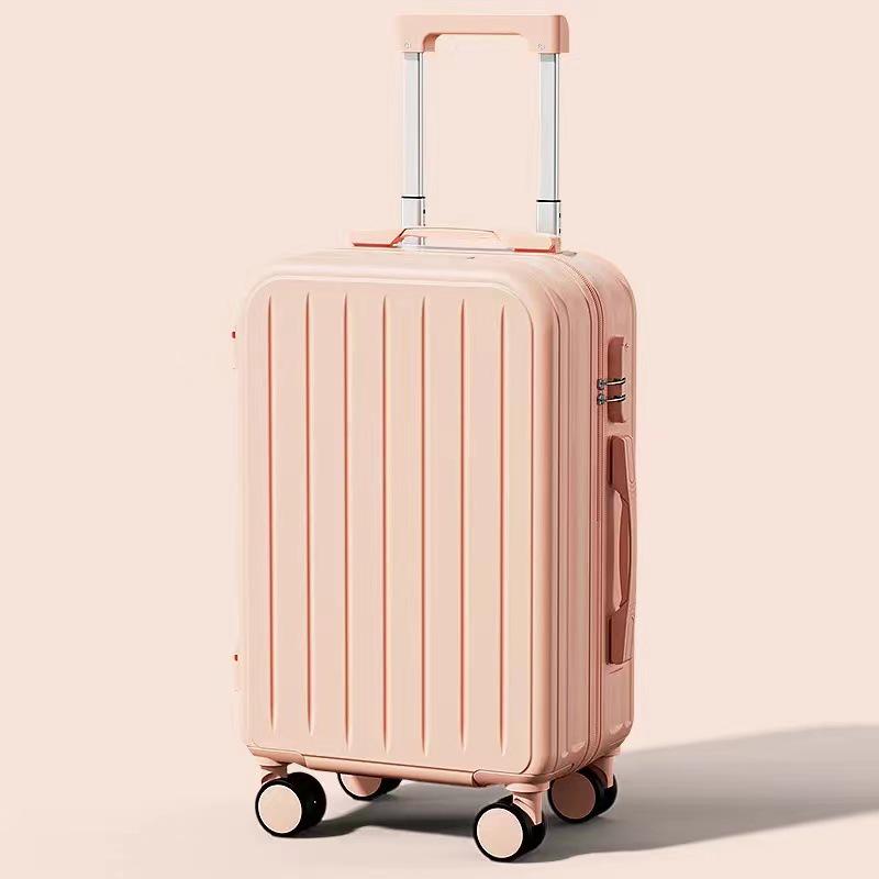 Прочный корейский чемодан на колесах: Стильный, прочный дорожный чемодан для студентов и женщин с кодовым замком, для мужчин доступна кожаная опция.