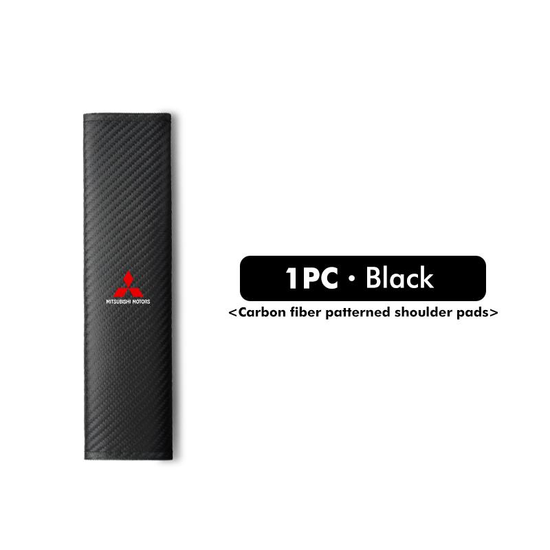 Carbon Car Safety Seat Belt Shoulder Pad Protection Cover For Mitsubishi Outlander Lancer L200 ASX Pajero Grandis Eclipse