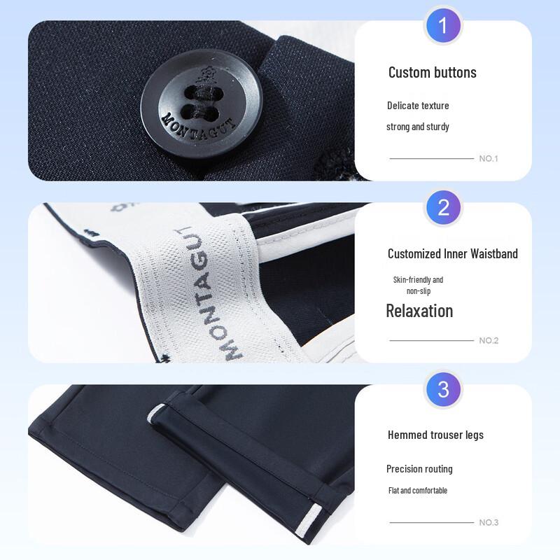 Мужские легкие брюки MONTAGUT из смесовой шелковой ткани в стиле business casual