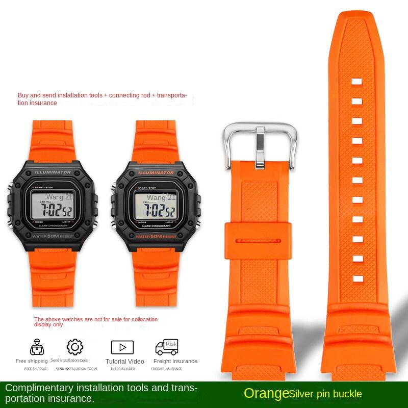 Разноцветный силиконовый ремешок для часов Casio W-218H MRW-210H ae-1200 /1100 / f-108 /sgw300 /400 /w-800h Замена мужского резинового ремешка