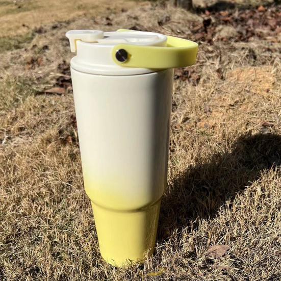 Пластиковая крышка чашки с отверстием для соломинки для стакана на 30 унций Красочная многоразовая крышка чашки с защитой от разливов Холодные напитки Крышка для кофе и воды для питьевой посуды