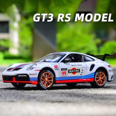 1:24 911 Gt3 Rsr Cayenne Игрушки-машинки Литая модель из сплава Открывающиеся двери со звуком и светом Инерционные машинки Детский подарок Коллекция