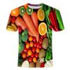 Men's Casual Short Sleeved T-shirt Summer Vegetable 3D Printed Men's T-shirts