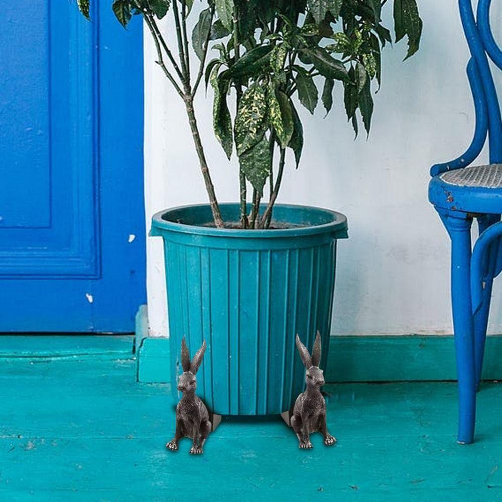 3Pcs/set Weather Resistant Small Animal Ornaments Animal Flower Pot Stand  Vases Decor