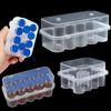 Clear 3Ml/10Ml 10-Slot Vial Storage Case Plastic Stackable Microtube Box Freezer Tube Container For Lab Diabetic Supplies