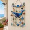 Crystal Bead Hanging Ornament Ocean Animal Acrylic Window Hanging, Stained Glass Style Sea Turtle Whale Dolphin Suncatcher Waterproof Wind Chime with