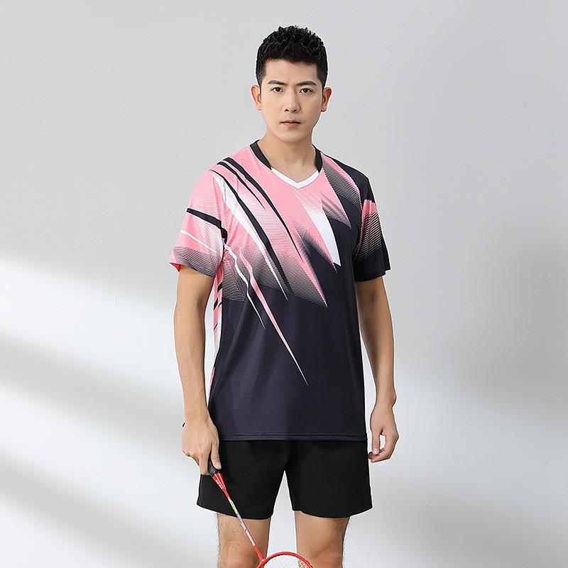 Badminton Table Tennis Sport Shirts Quick Dry Breathable Short Sleeve Team Uniforms Men Women Kids