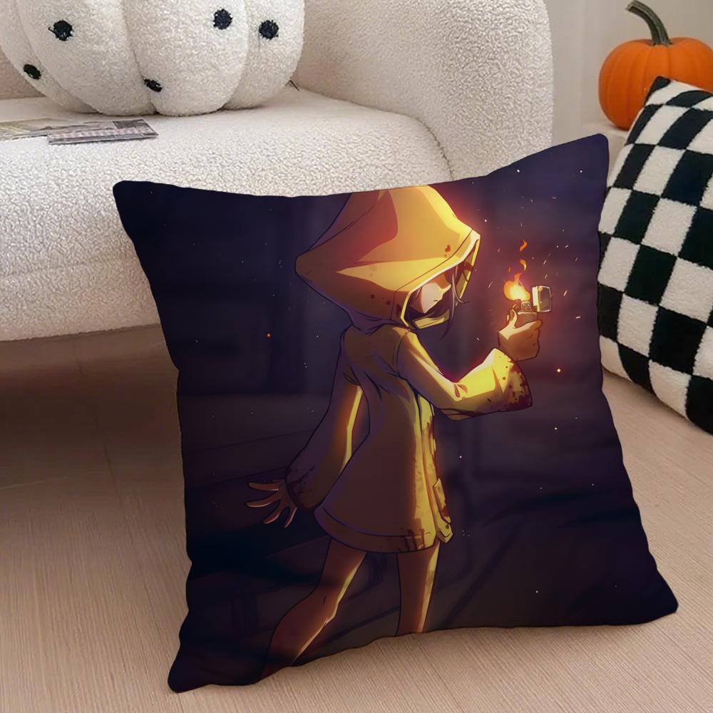 Триллер ИГРА LLittle Nightmares Наволочка Чехол для подушки-плед Скрытая пуговица Прочный полиэстер Подушка на стул
