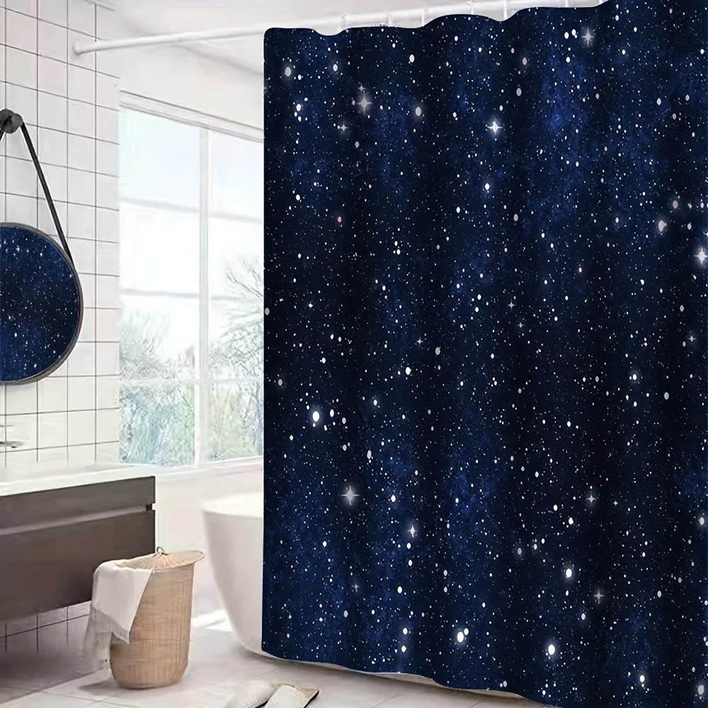 4 шт., красивая занавеска для душа со звездами и 12 крючками, нескользящий коврик для ванной комнаты, набор для декора ванной комнаты с накладкой на крышку унитаза и U-образным ковриком