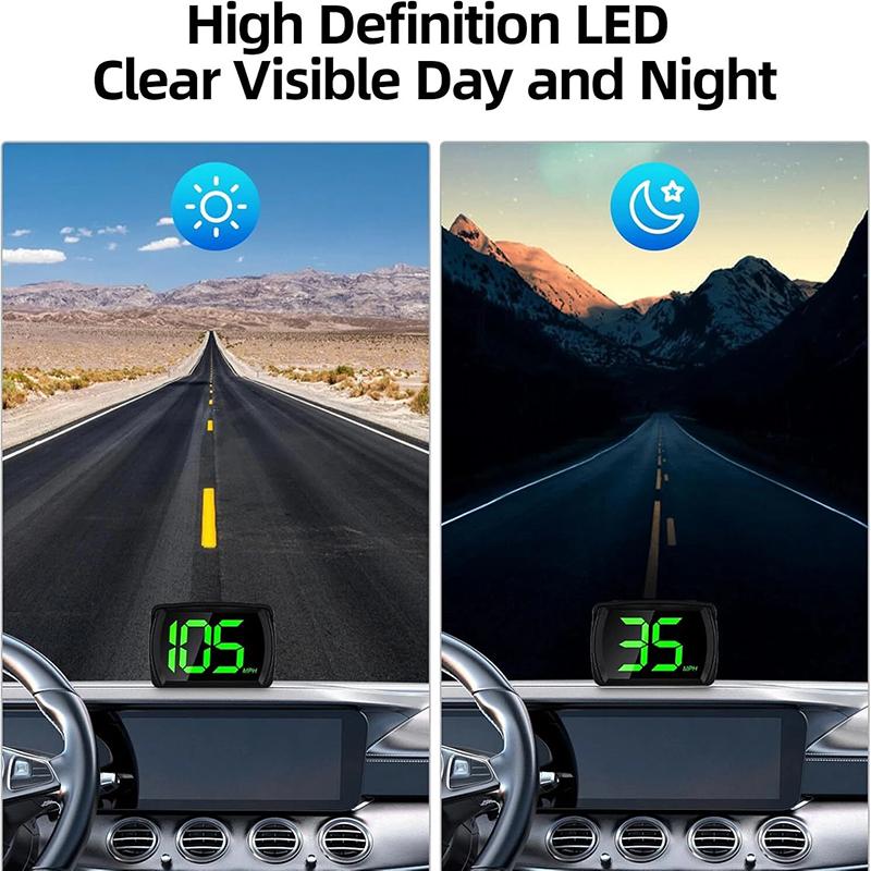GPS HUD проекционный дисплей на лобовое стекло автомобиля, Универсальный, Цифровой спидометр, Измеритель напоминания KMH MPH, HD ЖК-дисплей, Plug and Play, Электронная деталь для автомобиля