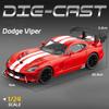 НОВЫЙ 1/24 Dodge Viper SRT Суперкар Сплав Модель Автомобиля Звук и Свет Инерционный Детская Игрушка Коллекционные Предметы Подарок на День Рождения
