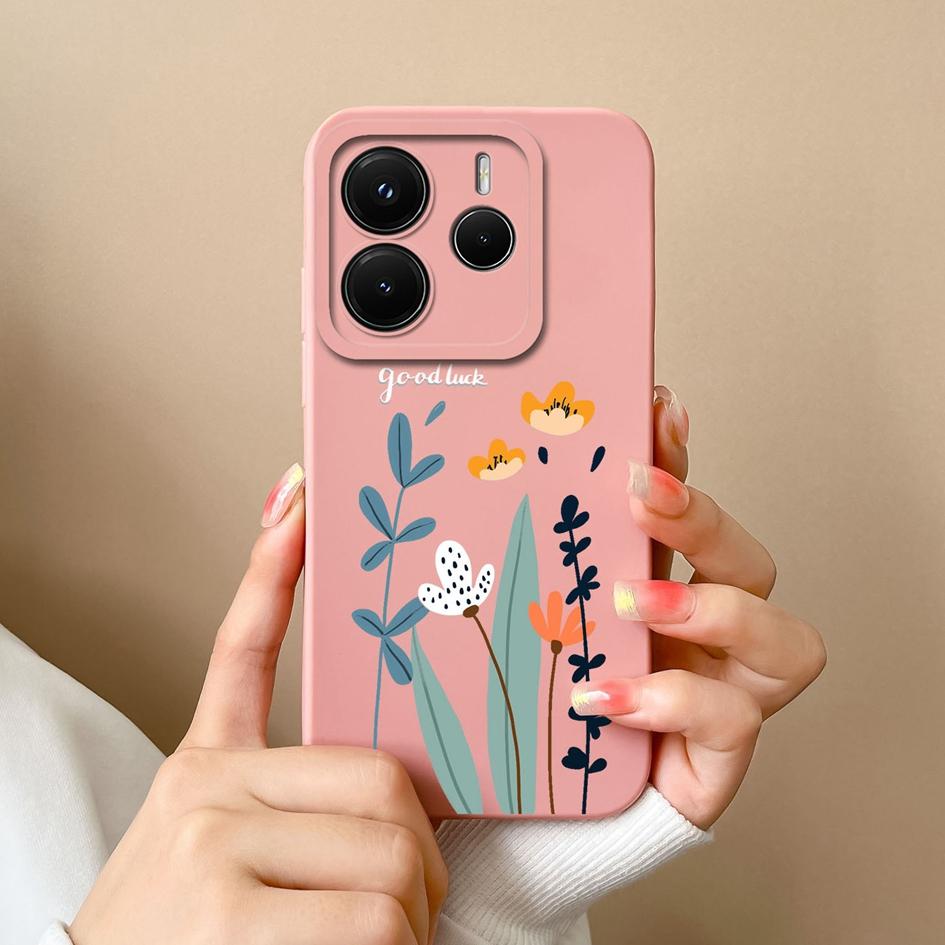 Чехол для телефона Redmi Note 11 12 14 12S 12R 12Turbo 11S 11E 11T 14S Pro Plus 4G 5G Роскошный цветочный жидкий силиконовый защитный чехол для камеры для Redmi Capa