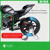 1/9 Kawasaki H2R Ninja с распыленным сплавом Модель мотоцикла Игрушка Коллекция транспортных средств Звук и свет Внедорожный мотоцикл Игрушки Машина
