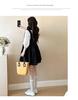 2026 Summer Short Sleeve Hollow Out T-shirt & Reversible U-Neck Doll Dress Maternity Set