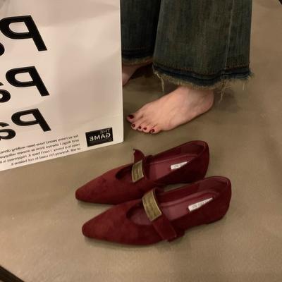 Французские одинарные туфли, балетки, весна и осень 2025, увеличение высоты, маленькие ароматные одинарные туфли, туфли на мягкой подошве, ретро Мэри Джейн, женские туфли